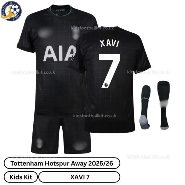 kfk_Tottenham-Hotspur-Away-Kids-Football-Kit-2025_26-XAVI-7-over-view-with-socks-r