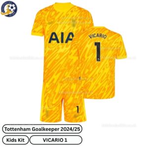 Tottenham Hotspur Goalkeeper Football Kids Football Kit 2024/25 - VICARIO 1