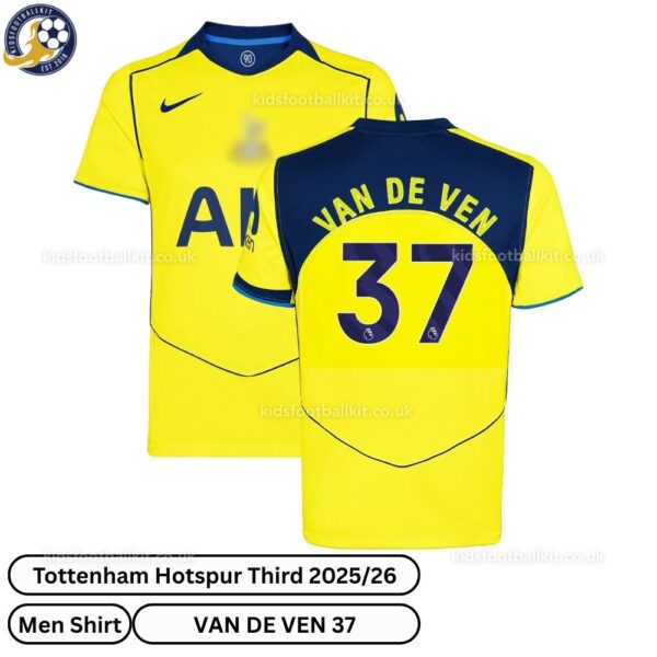 Tottenham Hotspur Third Men Football Shirt 2025/26 - VAN DE VEN 37