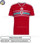 Wales Home Men Football Shirt 2026 - front view