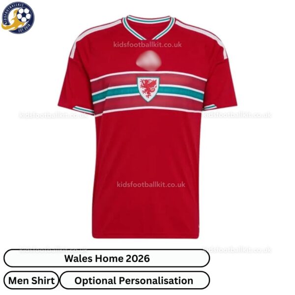 Wales Home Men Football Shirt 2026 - front view