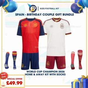 spain home and away kids kit 2026
