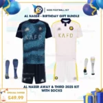 Al Nassr away & third a Kids Football Kit 25_26 - birthday