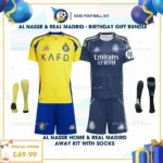 Al Nassr home & Real Madrid away Kids Football Kit - birthday