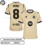 Barcelona Away Men Football Shirt 25_26-PEDRI 8-over view