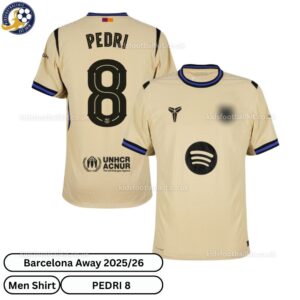 Barcelona Away Men Football Shirt 25_26-PEDRI 8-over view