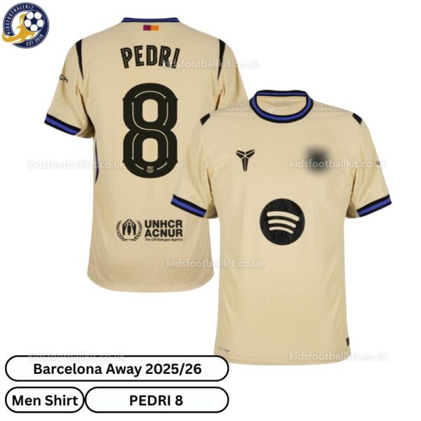 Barcelona Away Men Football Shirt 25_26-PEDRI 8-over view