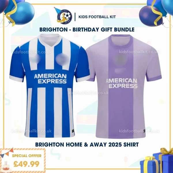 Brighton Home & Away Men Football Shirt 25_26 - birthday