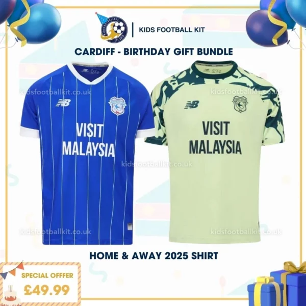 Cardiff home & away men football shirt 25_26 - birthday