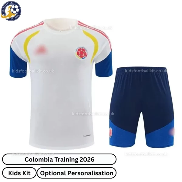Colombia Training Kids Kit 2026-front view-white