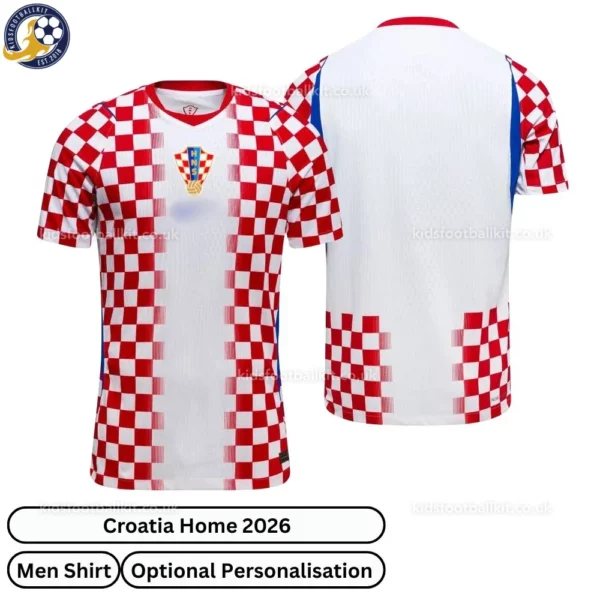 Croatia Home Men Shirt 2026-over view