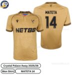 Crystal Palace Away Men Football Shirt 25_26-MATETA 14-over view