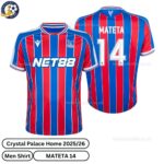 Crystal Palace Home Men Football Shirt 25_26-MATETA 14-over view