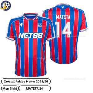 Crystal Palace Home Men Football Shirt 25_26-MATETA 14-over view
