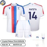 Crystal Palace Third Kids Football Kit 25_26-MATETA 14-over view with socks