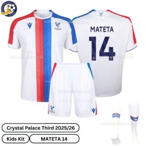 Crystal Palace Third Kids Football Kit 25_26-MATETA 14-over view with socks