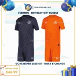 Everton Goalkeeper Kids Football Kit 25_26-gray & orange - birthday