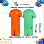 Everton Goalkeeper Kids Football Kit 25_26-green & orange - birthday