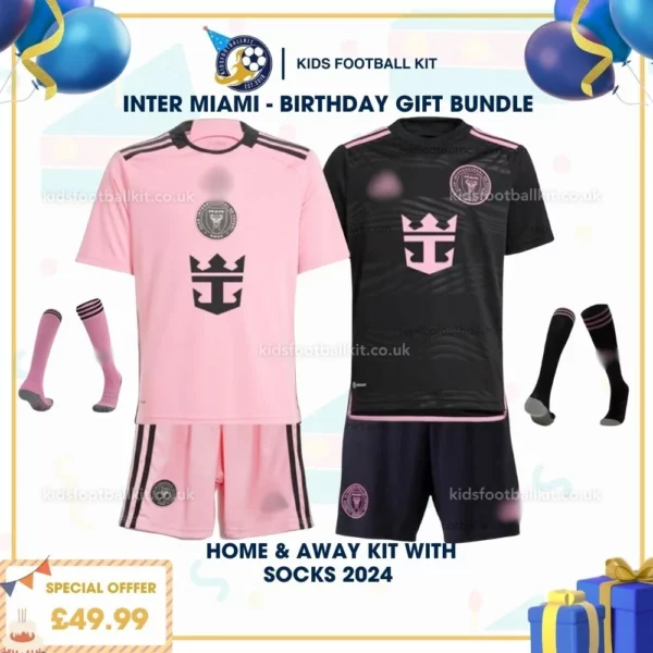 Inter Miami Home & Away Kids Kit with socks 24_25 - birthday