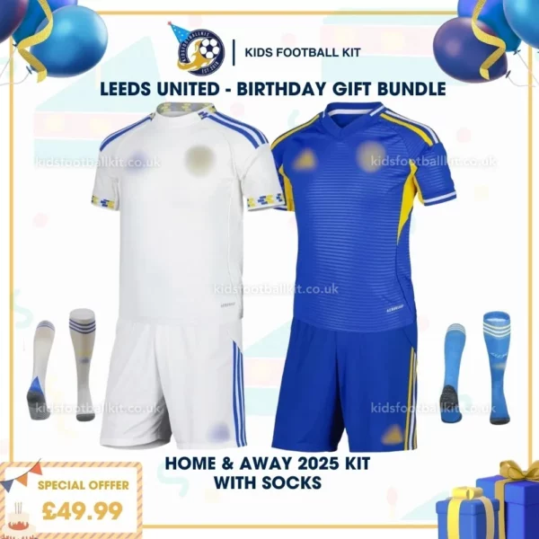 Leeds united home & away kid kit 25_26 - birthday