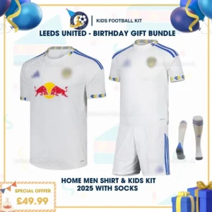 Leeds united home men shirt & kids kit 25_26 - birthday