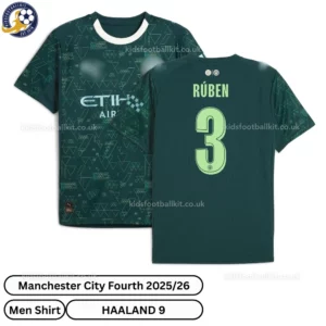 Manchester City Fourth Men Shirt 25_26-over view-RÚBEN 3-white neck