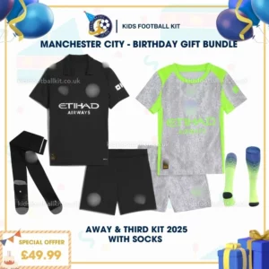 Manchester city away&third kid kit 25_26 - birthday
