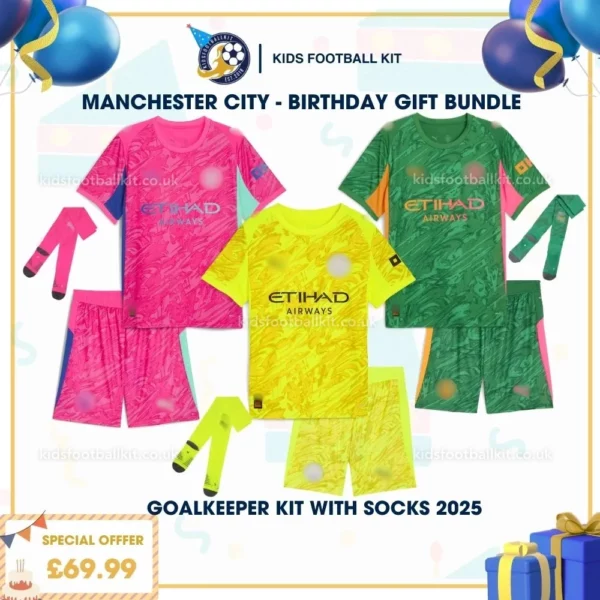 Manchester city goalkeeper kit with socks 2025 - birthday