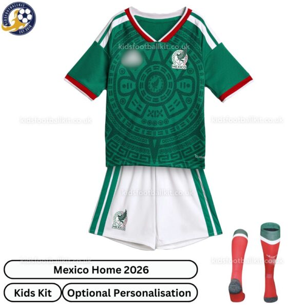 Mexico Home 2026 Kids Football Kit with socks