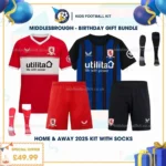 Middlesbrough home & away Kids Football Kit 25_26 - birthday
