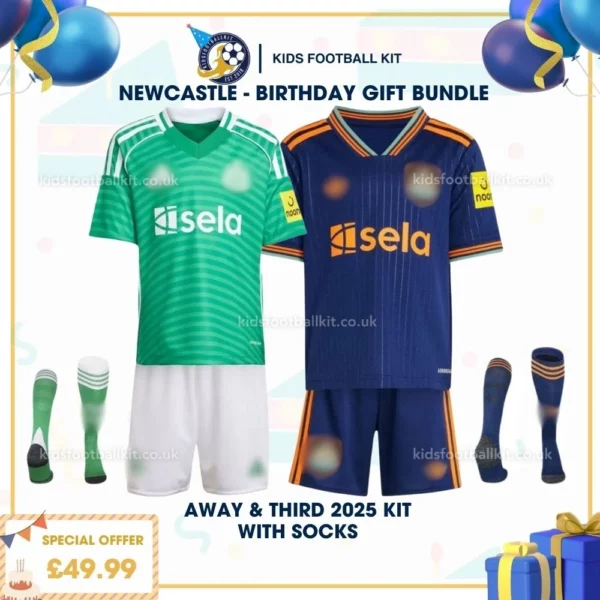 Newcastle away and third kids football kit 25_26 - birthday