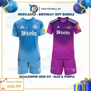 Newcastle goalkeeper blue & purple kid kit 25_26 - birthday