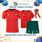 Portugal Home Men Shirt & Kids Football Kit 25_26 - birthday