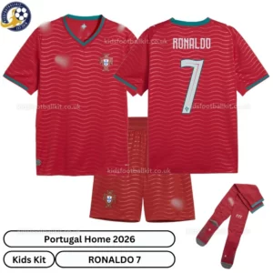 Portugal World Cup Home Kids Football Kit 2026_RONALDO 7