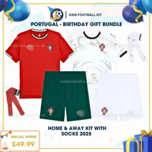 Portugal home & away kids football kit 25_26 with socks - birthday
