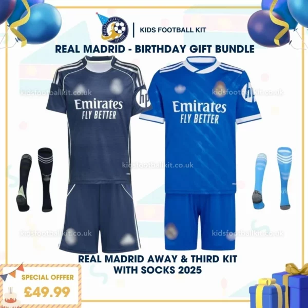 Real Madrid Away & Third Kids Kit 25_26 - birthday