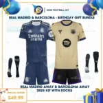 Real Madrid away & Barcelona away kid kit 25_26 - birthday