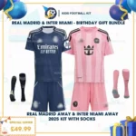 Real Madrid away & Inter Miami away kid kit 25_26 - birthday