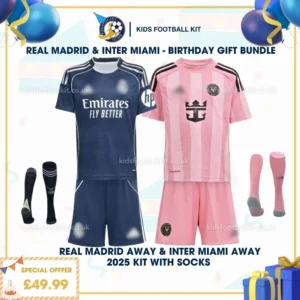 Real Madrid away & Inter Miami away kid kit 25_26 - birthday