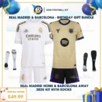 Real Madrid home & Barcelona away kid kit 25_26 - birthday