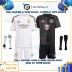 Real Madrid home & Inter Miami away kid kit 25_26 - birthday