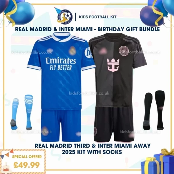 Real Madrid third & Inter Miami away kid kit 25_26 - birthday