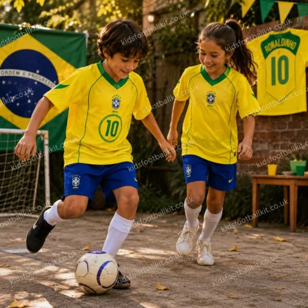 Retro-Brazil-Home-Kids-Football-Kit-2004_05-–-RONALDINHO-10-No-Socks-r-image