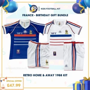 Retro France home & away Kids Football Kit 1988 - birthday