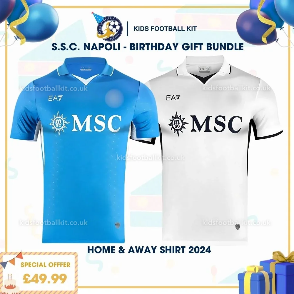 SSC Napoli FC Birthday Gift Pack – Home & Away Men Football Shirt 2024/25