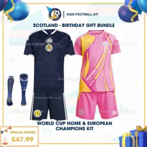 Scotland Home & European Champios Kids Football Kit 25_26 - birthday