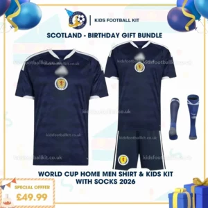 Scotland Home Men Shirt & Kids Football Kit 2026 - birthday