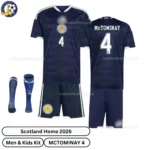 Scotland Home Men and Kids Kit-over view with socks-MCTOMINAY 4