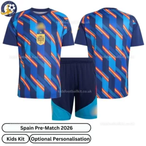 Spain Pre-Match Kids Kit 2026-over view