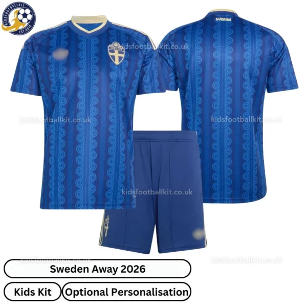 Sweden Away Kids Kit 2026-over view